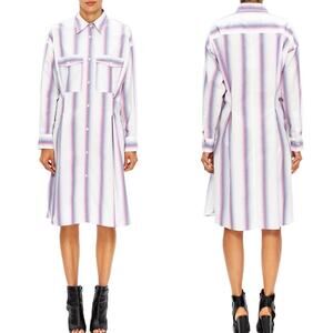 Isabel Marant Etoile Jady Striped Collared Shirt Dress